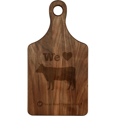 7" x 13.5" - Paddle Shaped Walnut Hardwood Cutting Boards