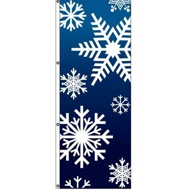 Free Flying Holiday Flag (Blue Snowflakes)