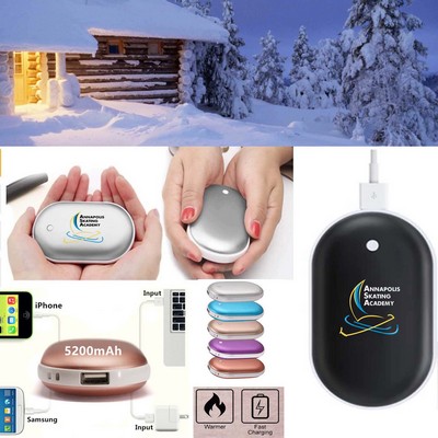 Kidder Rechargeable Hand Warmer + 5200mAh Power Bank Charger