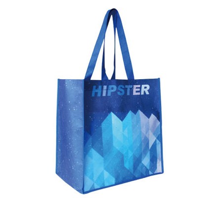 P.E.T. 90 GSM Non-Woven Sublimated Tote Bag Edge to Edge Coverage (12"x13"x8")