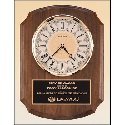 American Walnut Vertical Wall Clock (10.5"x13")