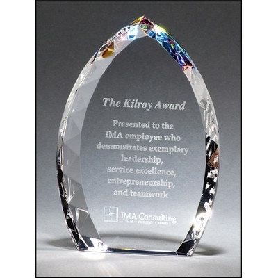 Freestanding Crystal Flame Award (6"x8")