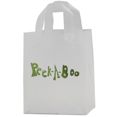 3.0 Mil High Density Soft Loop Handle Frosty Cub Shopping Bag (8"x4"x10"x4")