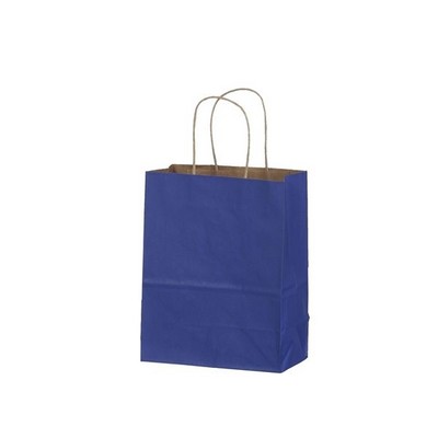 Matte Tinted Natural Kraft Paper Cub Shopping Bag (8"x4½"x10¼")