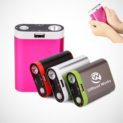 6600 mAh Hand Warmer Power Bank With LED Flashlight