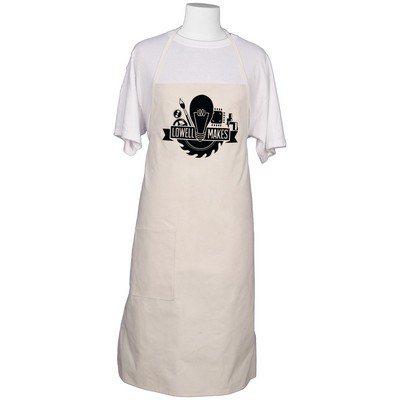 Natural Shop Apron w/Patch Pocket