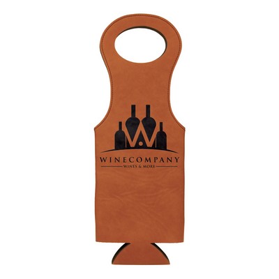 Rawhide Leatherette Wine Bag