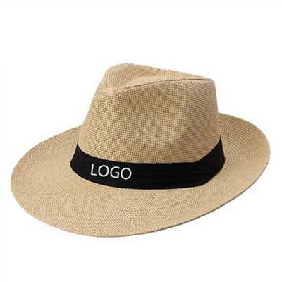 Pineapple & Star Sun Straw Fedora Beach Hat