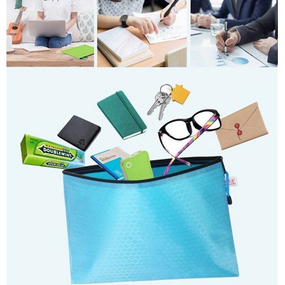 Zipper File Bag Canvas A4 Document Folder