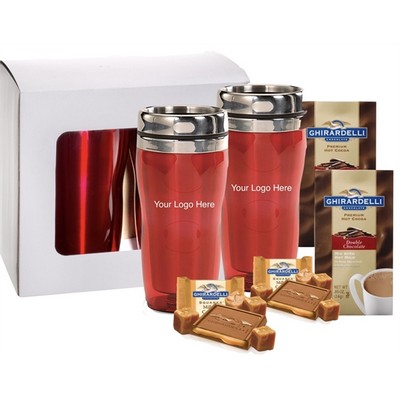 Ghirardelli Cocoa & Tumblers Set