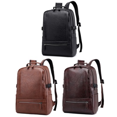 Leather Backpack with Custom Logo