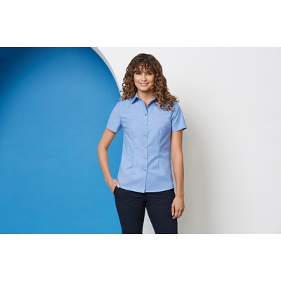 Ladies Short Sleeve Oxford Shirt