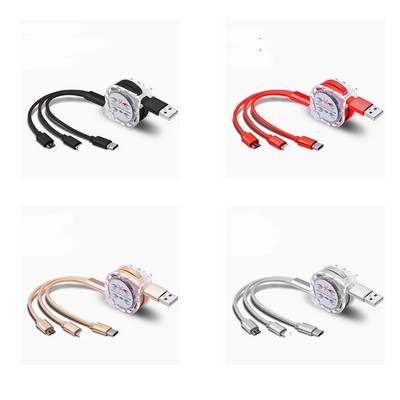 3-in-1 Retractable Charge Cable