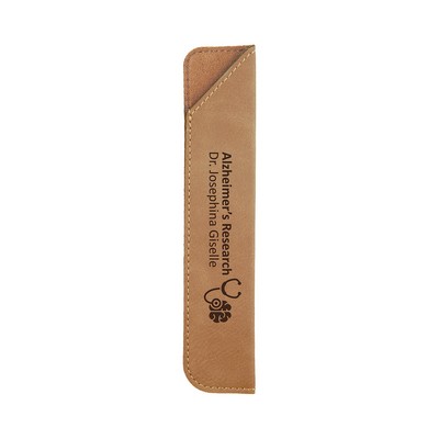 Light Brown Leatherette Pen Sleeve