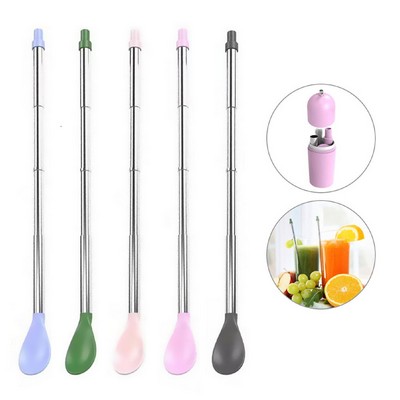 Telescopic Straw Spoon w/Hard Case