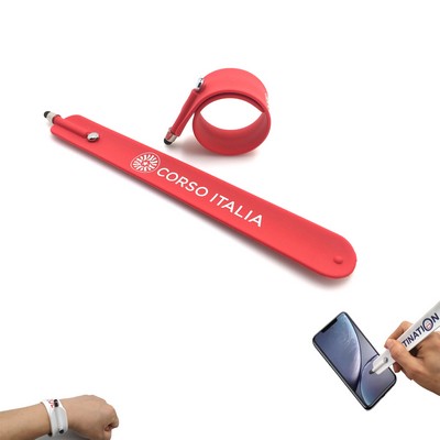 Silicone Slap Bracelet w/Stylus