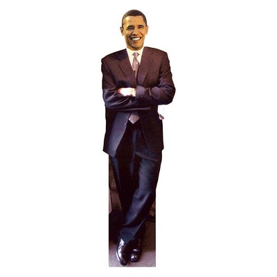 Barack Obama Smiling Novelty Cardboard Cutout Stand Up| Standee Picture Poster Print 6 Feet Tall