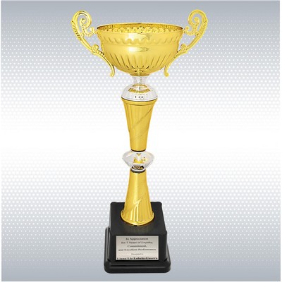 16 3/4" Gold/Silver Completed Metal Cup Trophy