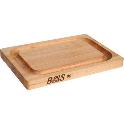 John Boos Maple Reversible Cutting Board w/Groove (12"x 8"x1")