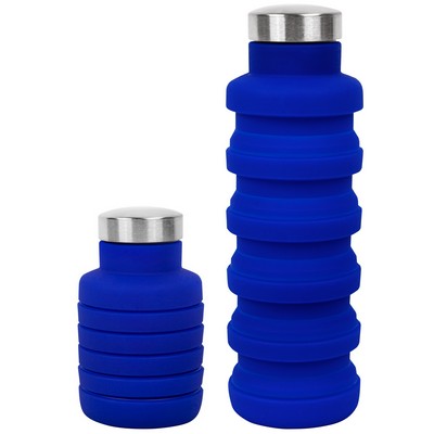 17 Oz. Collapsible Silicon Water Bottle (Factory Direct - 10-12 Weeks Ocean)