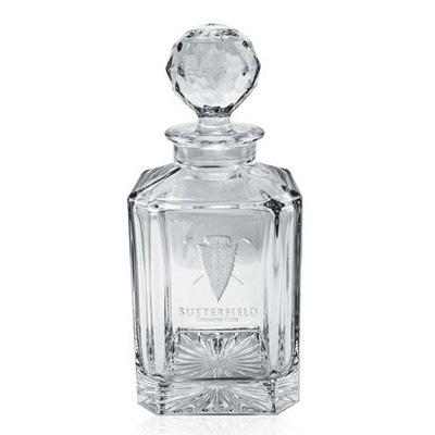 27 Oz. Bohemian Crystal Square Decanter