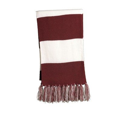 Spectator Scarf, Maroon/White