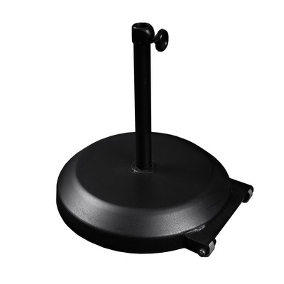 75 lb. Black Patio Umbrella Base With Wheels