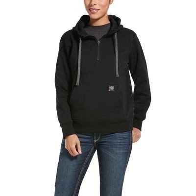 Ariat® Women's Black Rebar® Skill Set ½ Zip Hoodie