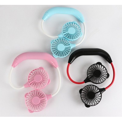 Hand Free Personal Fan - Portable USB Battery Rechargeable Mini Fan