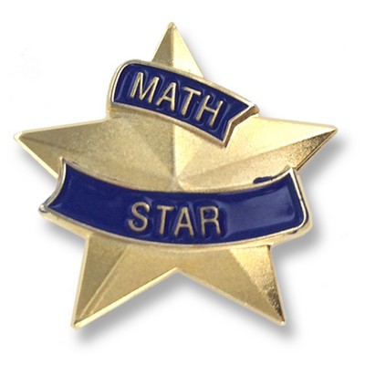 7/8" Math Star Lapel Pin