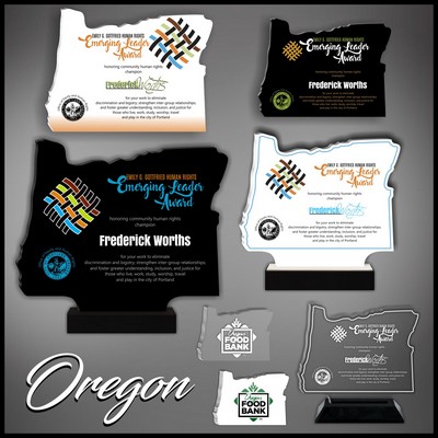 6" Oregon Black Budget Acrylic Award