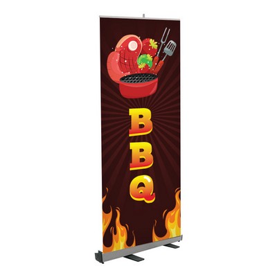 BBQ Pre Printed Roll Fx Banner Dark Brown 33" x 80"