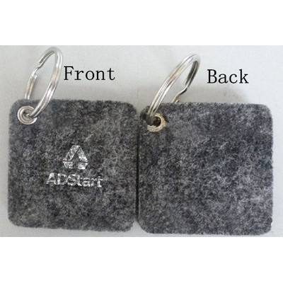 Square Shaped Felt Key Chain