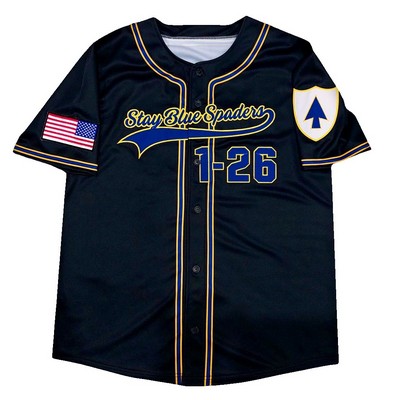 Dye Sublimated Twill Baseball Jersey