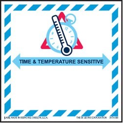 Time & Temperature Sensitive Paper Labels - 4" x 4"