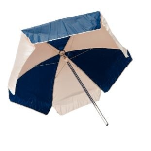 6' Kemp USA Navy Blue & White Umbrella