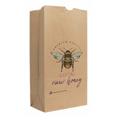 7.125" x 13.9375" x 4.375" Full Color SOS Kraft Paper Bags