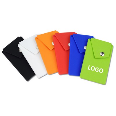 Silicone Phone Wallet With Snap Pocket