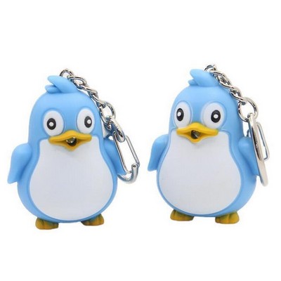 Penguin LED Sound Keychain