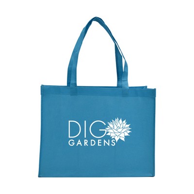 Aqua Non-Woven PP Bright Shopping Bags (16"x2"x12")