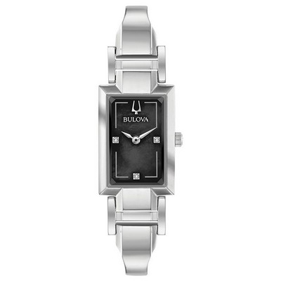 Bulova Ladies' Silver Tone Tank Cuff Watch