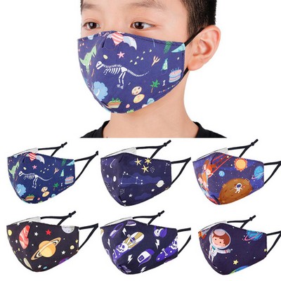 Kids' 3-layer Cotton Face Mask With Pocket For Filter