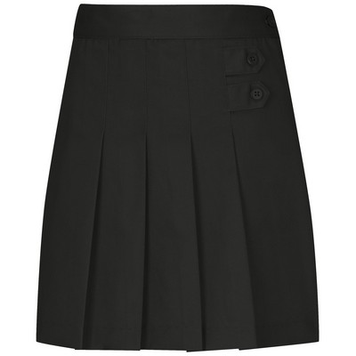 Classroom Uniforms Girls Plus Stretch Pleated Tab Scooter Skirt