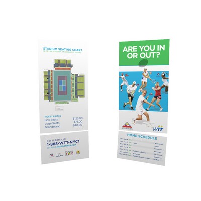 3.5" x 8.5" - Perforated Tear Off Door Hangers - Full Color 2 Sided - UV 2