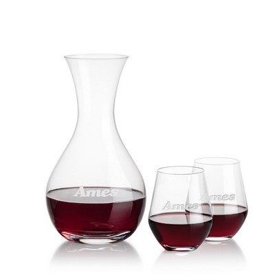 Adelita Carafe & 2 Reina Stemless Wine