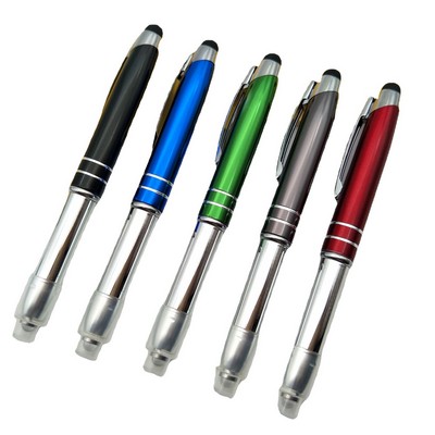 Executive 3 in 1 Metal Pen/Stylus with LED Light