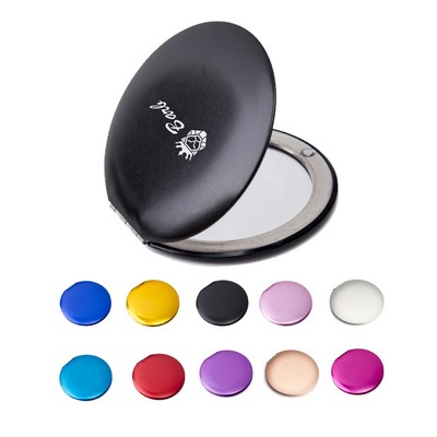 Double Sided Folding Metal Pocket Mirror