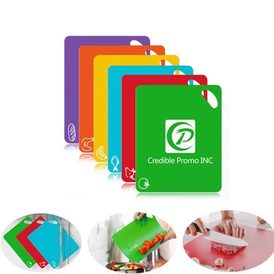 Flexible Food Grade Plastic Cutting Board Mats Set of 6