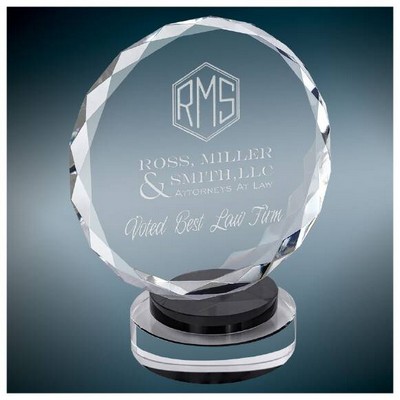 Kent Circle Crystal Award, 7"H