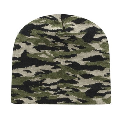 Cap America® USA Made Vintage Tiger Camo Beanie (Blank)